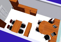 obchodné oddelenie stoly ergo , kontajnery, skrine, rokovací stol