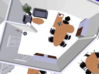 kancelária vedenia spoločnosti s recepciou a asistentom, stoly Cross, skrine Strong, stoličky OFFICE PRO