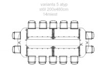 zasadačka stoly Cross do  "O" vizualizácia 2D a 3D, rokovacie stoličky Triton